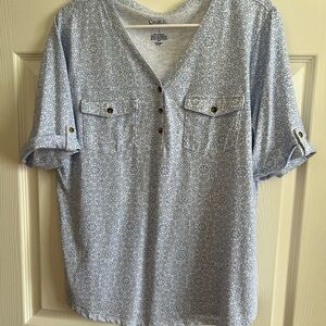 Croft & Barrow Blue Patterned Men's Shirt